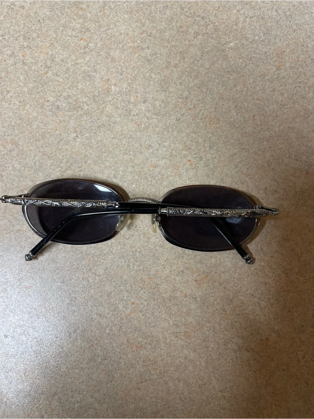 Vintage Black Oval Sunglasses